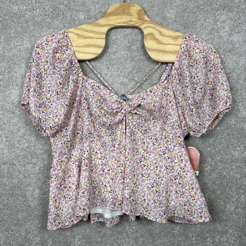 Arula Ami Crossback Romantic Floral Babydoll Top Size 3X New With Tags